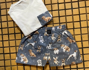 Cotton pajama set for men DOGS