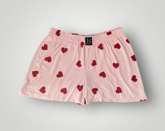 Calzoncillos tipo bóxer de algodón para mujer Corazón rojo