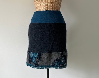 Wool skirt-walkloden skirt