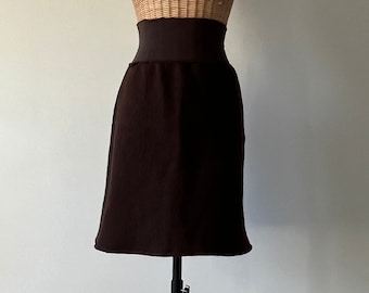 Skirt A-line walkloden skirt, wool skirt, walk skirt in brown