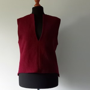 Overdress, wool vest, wool vest, sweater vest available in many new colors image 1