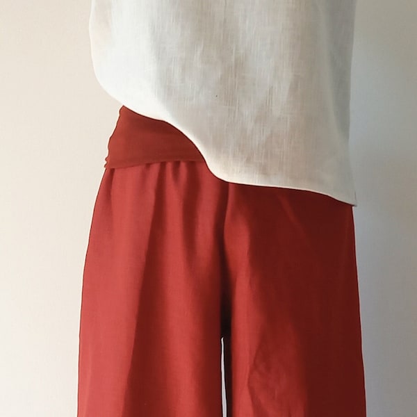 Linen trousers wide