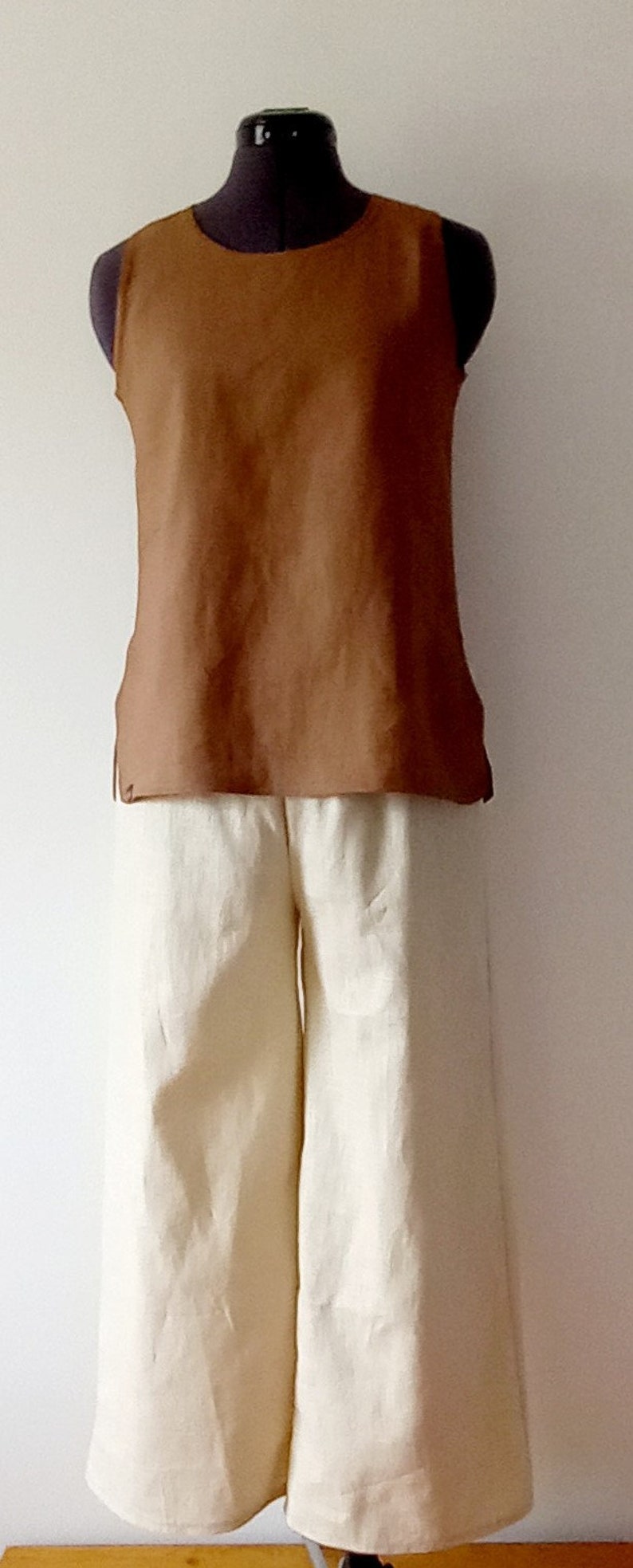 Linen trousers wide image 3