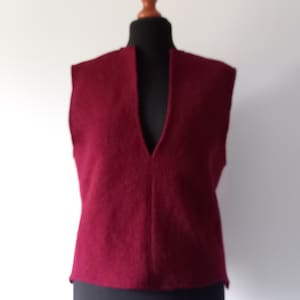 Overdress, wool vest, wool vest, sweater vest available in many new colors image 2