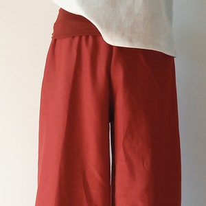 Linen trousers wide image 7