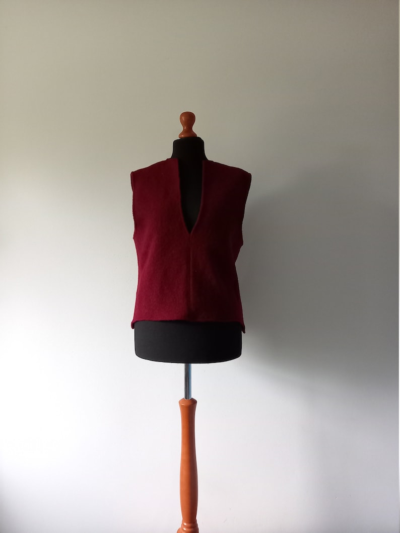 Overdress, wool vest, wool vest, sweater vest available in many new colors image 3