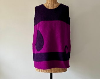 Walkloden dress, wool dress, wax dress, unique, play dress, knitted dress