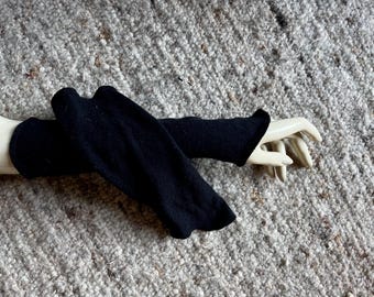 Armstulpen Pulswärmer Merinowolle schwarz