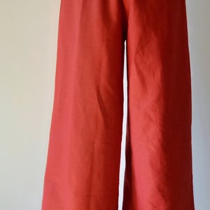 Linen trousers wide image 6