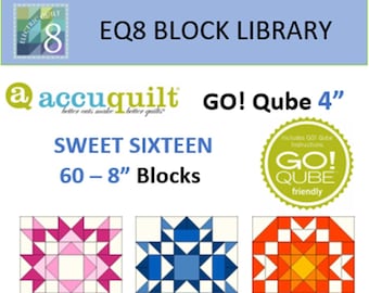 EQ8 BLK Library File - Accuquilt 4" Qube Sweet Sixteen