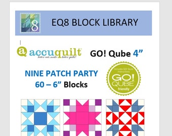 EQ8 BLK Library File - AccuQuilt 4" Qube Nine Patch Party