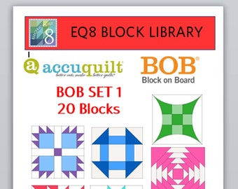 EQ8 BLK Library File - Accuquilt BOB SET 1