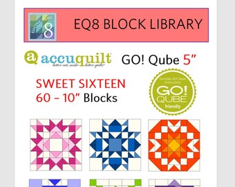 EQ8 BLK Library File - Accuquilt 5" Qube Sweet Sixteen