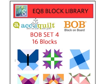 EQ8 BLK Library File - Accuquilt BOB SET 4
