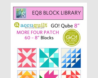 EQ8 BLK Library - AccuQuilt 8" MORE Four Patch