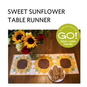 PDF Pattern - Sweet Sunflower Table Runner