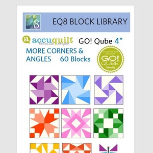 EQ8 BLK Library AccuQuilt 4 Qube MORE Corners and Angles image 1