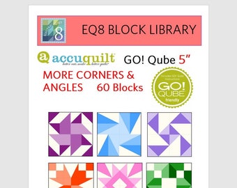 EQ8 BLK Library - AccuQuilt 5" Qube - MORE Corners and Angles