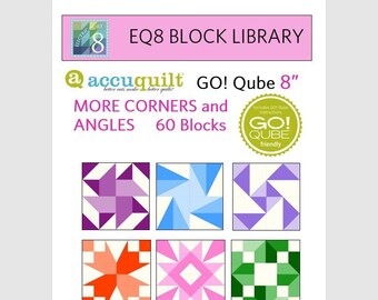 EQ8 BLK Library - AccuQuilt 8" Qube - MORE Corners and Angles