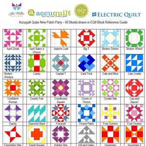 EQ8 BLK Library File AccuQuilt 8 Qube Nine Patch Party image 2