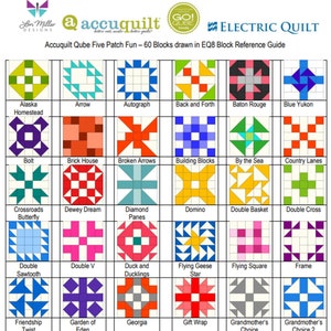 EQ8 BLK Library File Accuquilt 12 Qube Five Patch Fun image 2