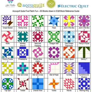 EQ8 BLK Library File Accuquilt 6 Qube Five Patch Fun image 3