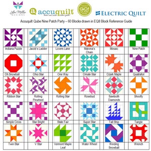 EQ8 BLK Library File AccuQuilt 8 Qube Nine Patch Party image 3