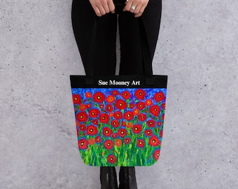 Red Poppies Tote bag