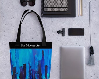 Blue Abstract Tote bag