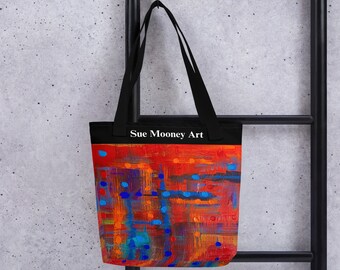 Orange Geometric Tote bag