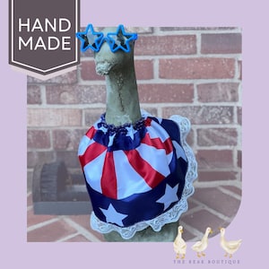 Stars & Stripes Porch Goose Outfit – Made from Decorative Nylon Bunting!