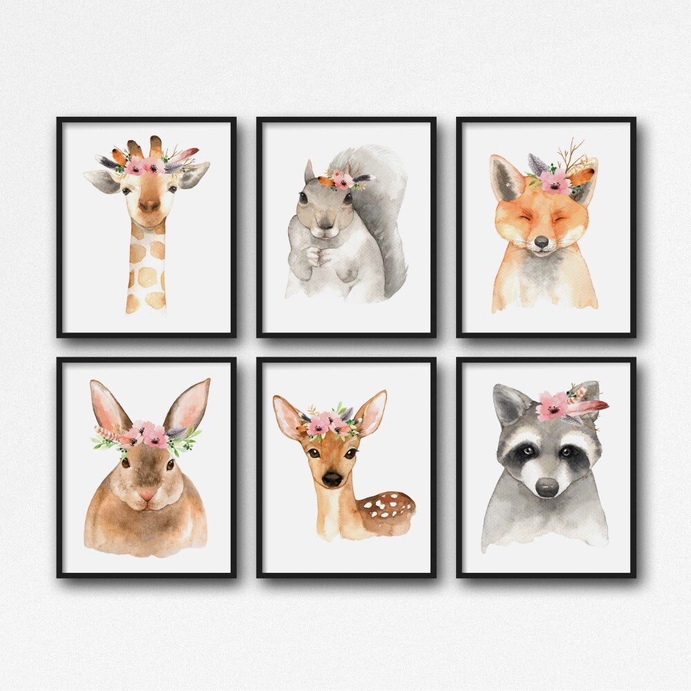 Woodland Nursery Decor Woodland Nursery Prints Woodland Etsy