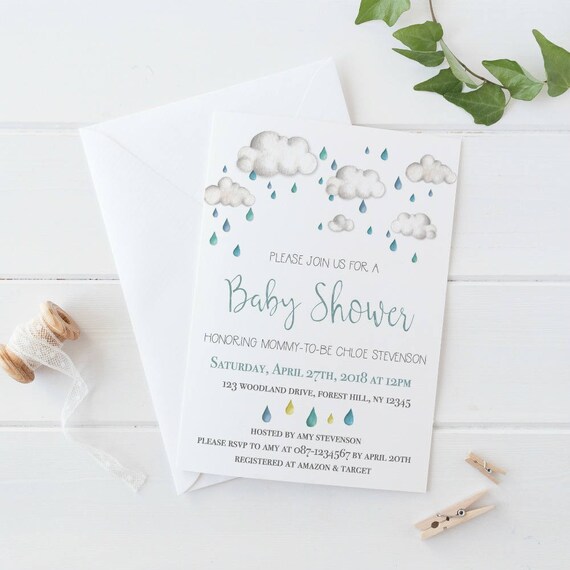 baby shower cloud invitations