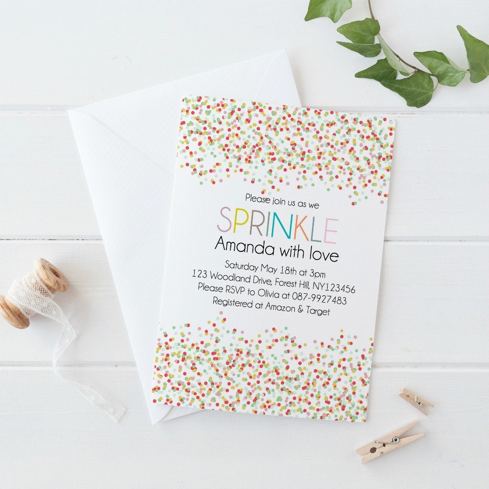 sprinkle party invitation