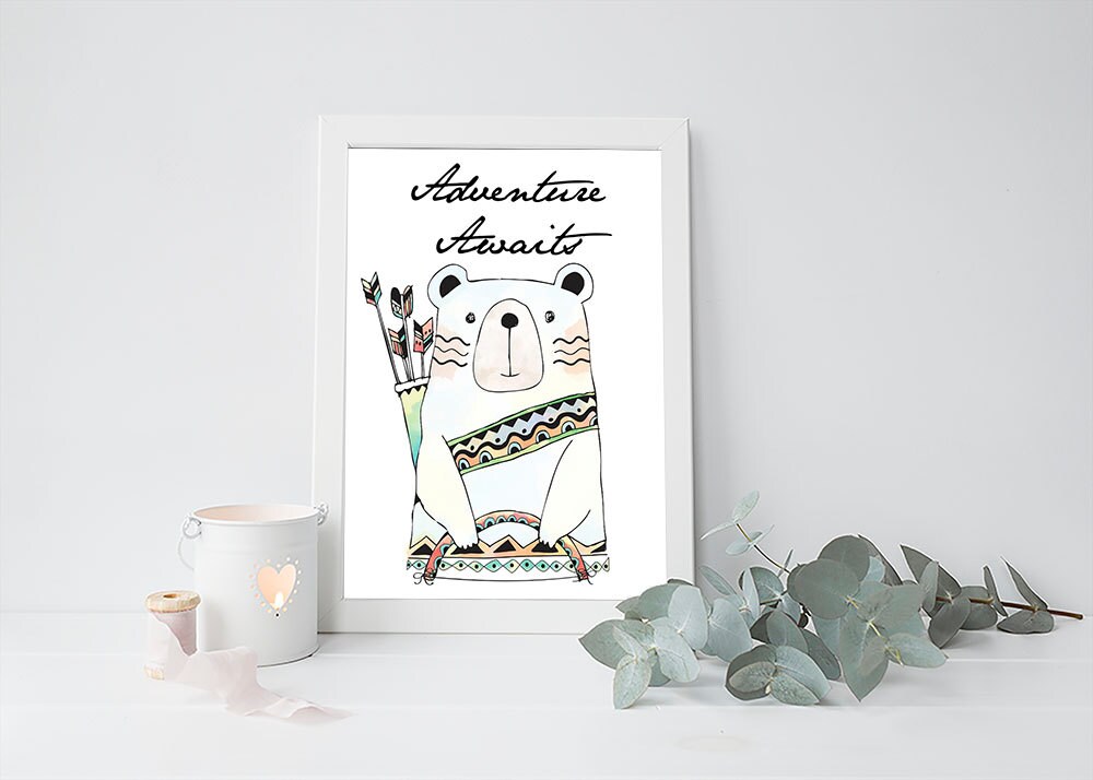 Tribal Nursery Decor Hunting Nursery Wall Decor Woodland Etsy