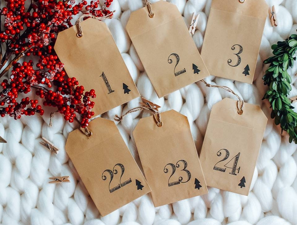 Advent Calendar Bags Christmas Countdown Christmas Advent  Etsy