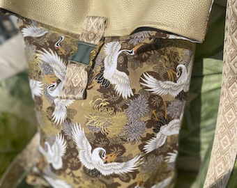 Rugzak Japanstyle Cranes Japan Bagpack Bag Rugzak Tas Kraanmotief Japan Bagpack