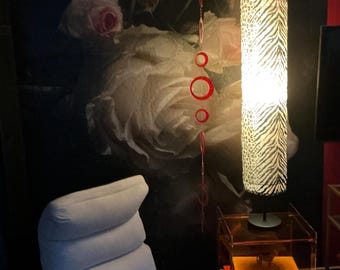 Zebra vloerlamp, vloerlamp voor de woonkamer, lamp, lichtobject, vloerlamp met patroonstof.