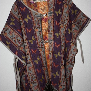 Poncho Cape Cover Cape Medieval Clothing for Men for Women Costume Theater Fantasy Historical Role-Playing Games Purple Jacket Cape