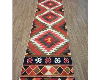 Geometric Runner Rug Etsy