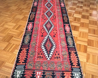 Brand New Turkish Kilim Design Runner Rug for Kitchen Hallway Entryway Living Room Dining Room Bedroom 2.6'x10.4' Bohemian Runners