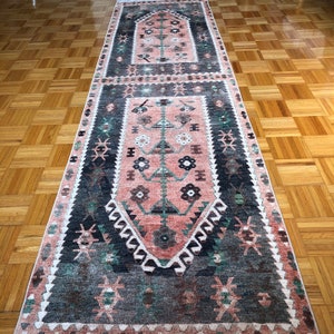 Brand New Turkish Kilim Design Runner Rug for Kitchen Hallway Entryway Living Room Dining Room Bedroom 2.6'x10.4' Bohemian Runners.