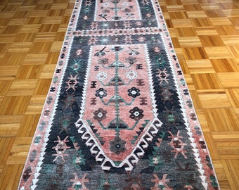 Brand New Turkish Kilim Design Runner Rug for Kitchen Hallway Entryway Living Room Dining Room Bedroom 2.6'x10.4' Bohemian Runners.