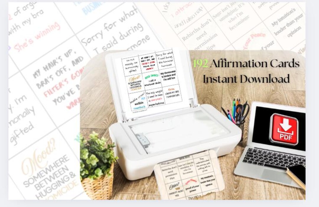 192 Printable Affirmation Cards – Sassy, Soulful, and Laugh-out-loud ...