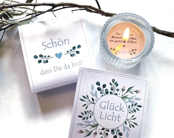 Christening favors | Tealight message | Personalized | Giveaway | Gift box