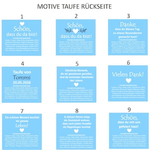Gastgeschenke Taufe/Kommunion | Luxuriöse goldene Schokoladen mit Banderolen | personalisiert | Tischdeko | Viele Motive für vorne & hinten zdjęcie 5