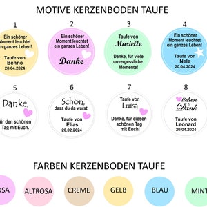 Gastgeschenk Taufe Kerze in transparenter Tüte Teelichtbotschaft personalisiert Giveaway Bild 7