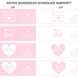 Gastgeschenk Babyshower 24x Schokolade Babyparty Tischdeko Babyshower Babyparty Bild 3