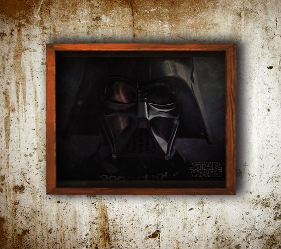 Items similar to Free shippingStar Wars Darth Vader Wall Hanging Board
