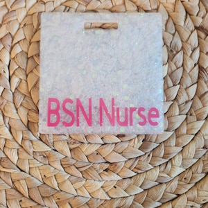Personalized Resin Badge Buddy: Nurse, Doctor, Teacher. Multiple colors